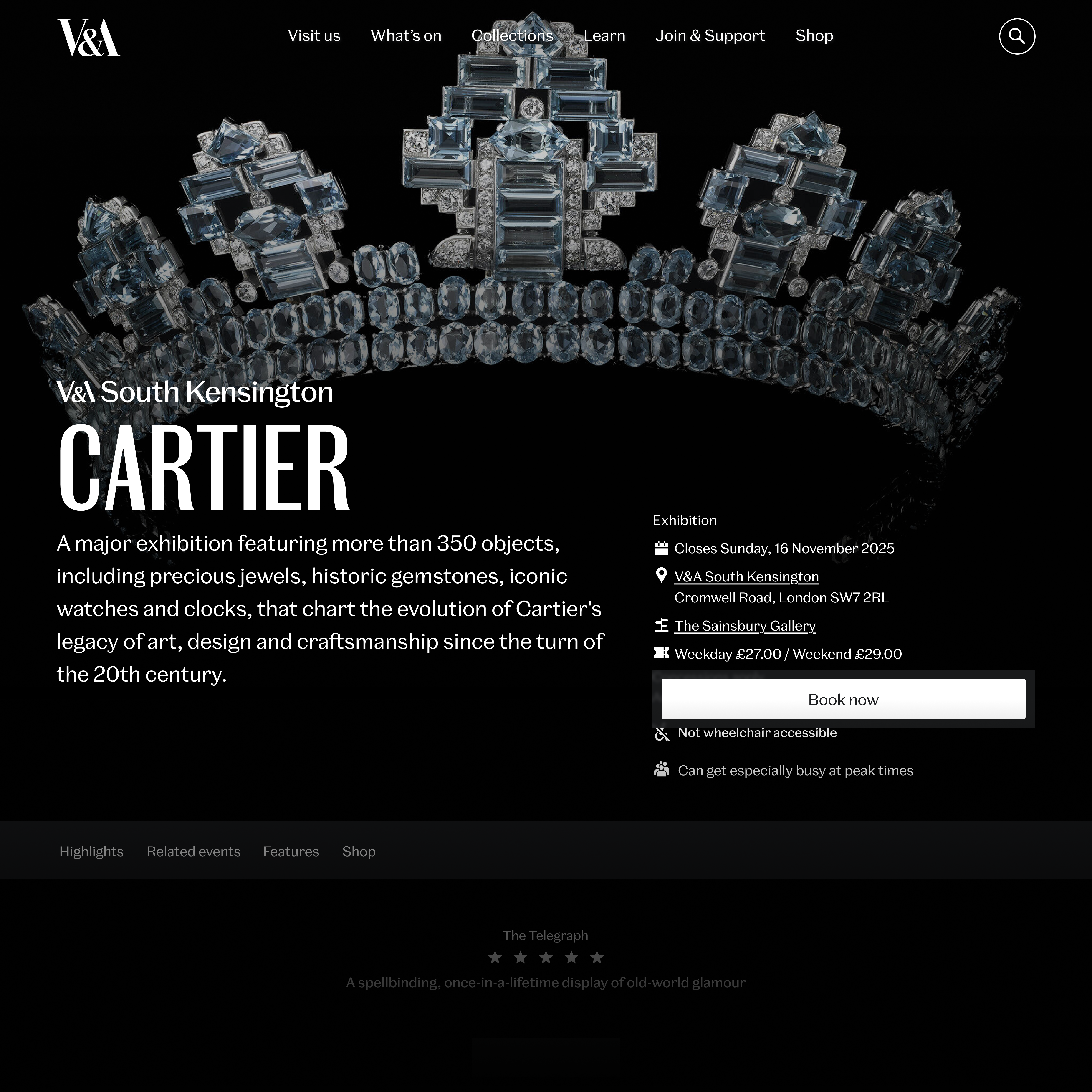 Exhibition template: tickets-on-sale phase