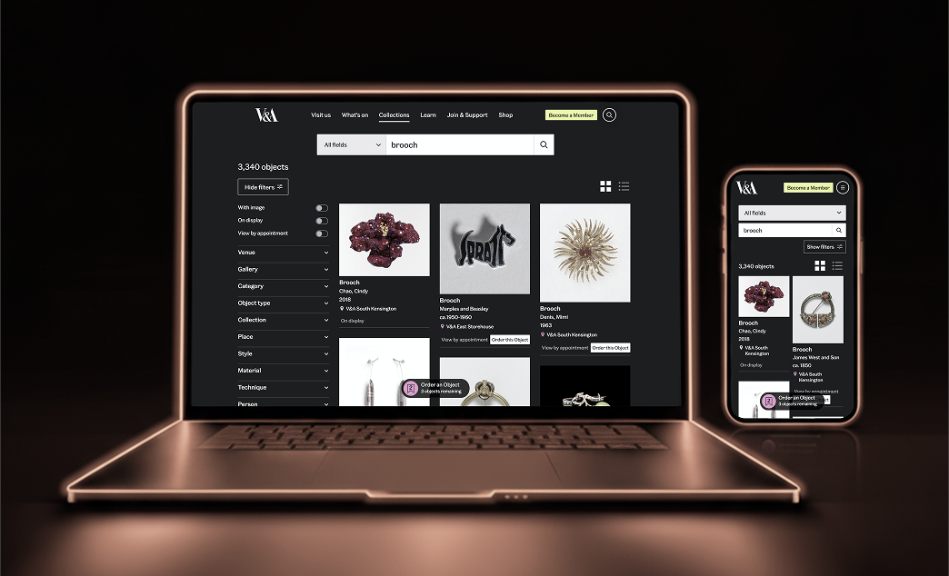 Order an Object — booking service for viewing stored V&A objects