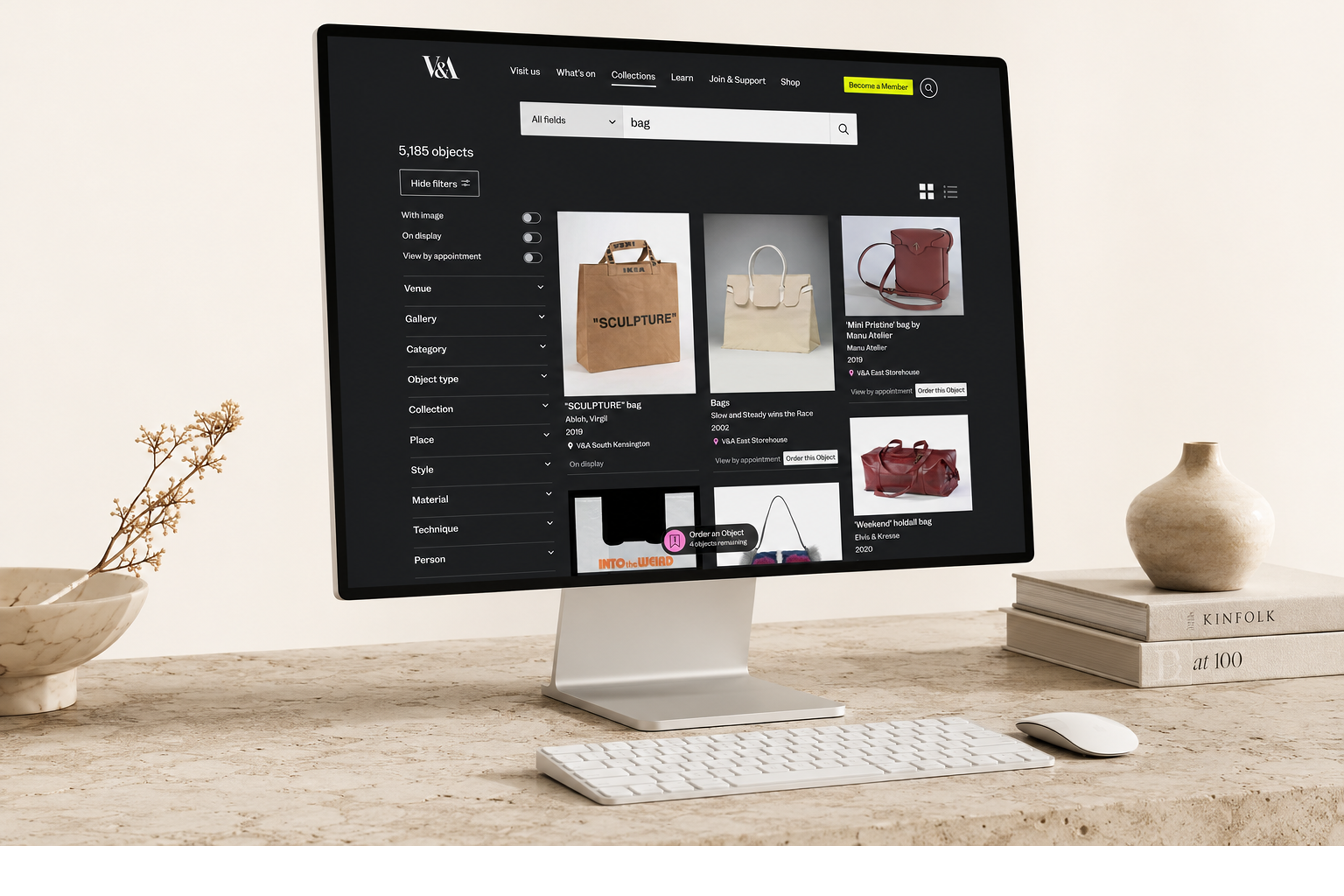 Order an Object, a booking service for viewing stored V&A objects
