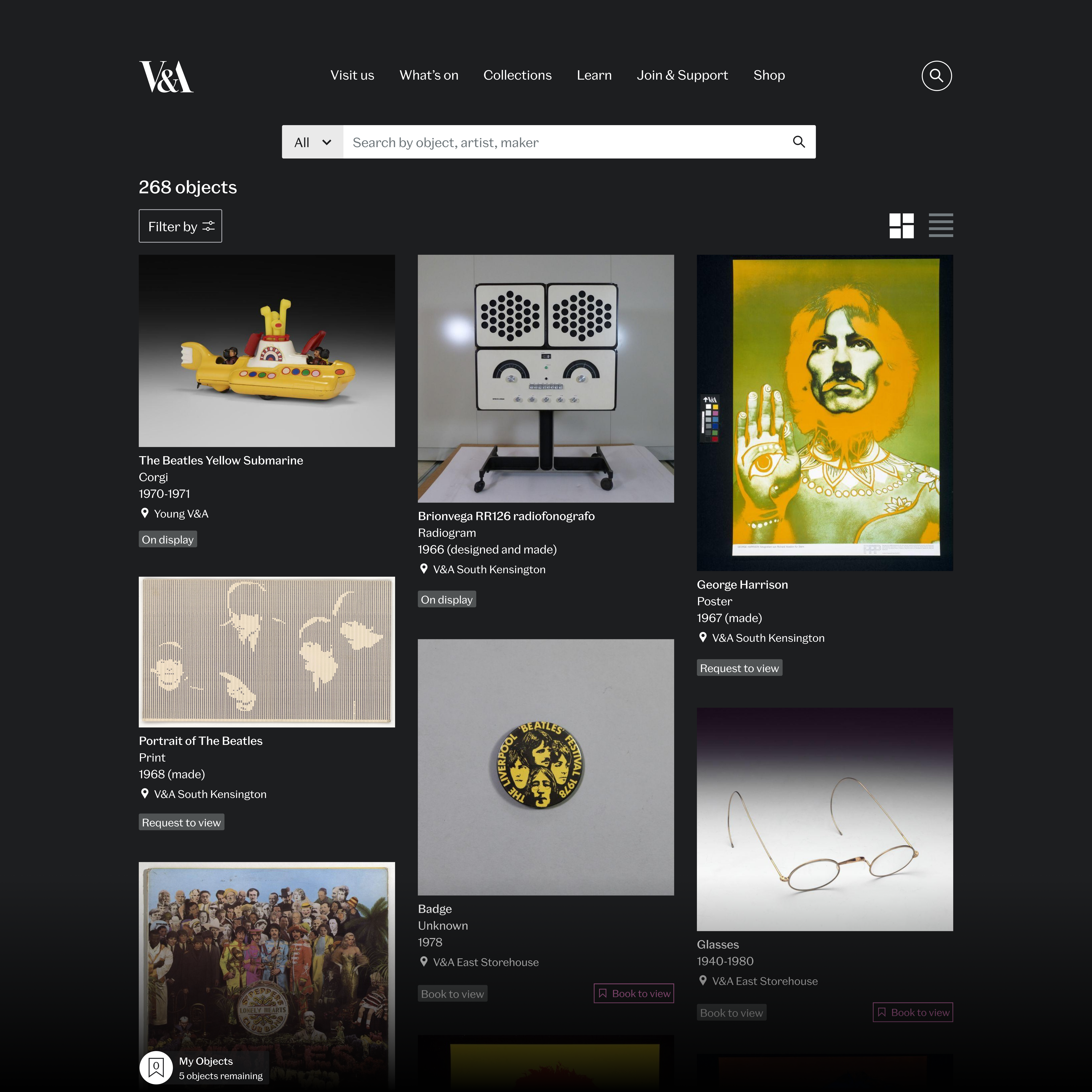 High-fidelity search results with availability labels