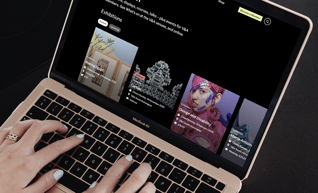 What’s On — redesigned V&A events hub